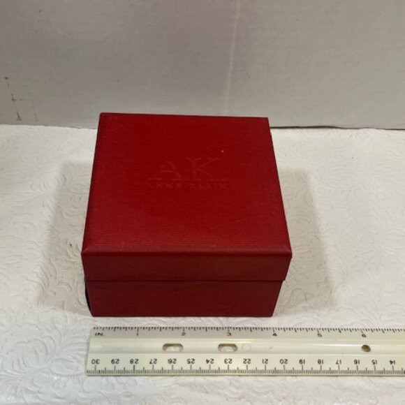 Anne Klein AK EMPTY Red Presentation Storage Watch Jewelry Box Case4"x4.25"x2.5" - Picture 10 of 16